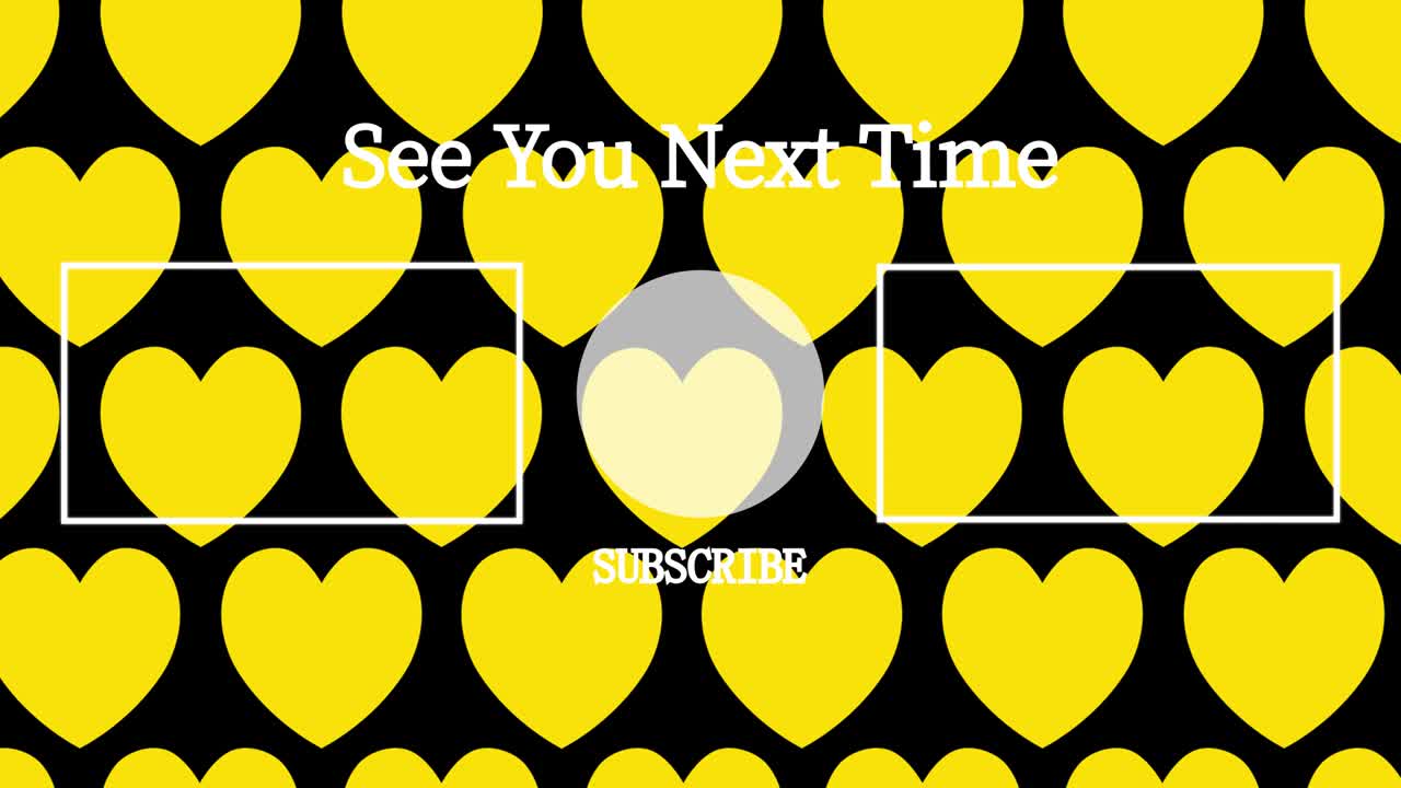 간단한 심장 움직임 엔드 카드 엔딩 스크린 모션 그래픽