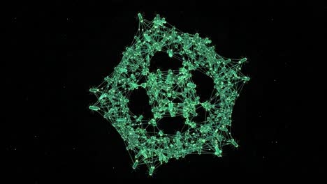 intricate network formation: a visual exploration of geometric structures in an abstract digital universe representing complex interactions and connectivity.