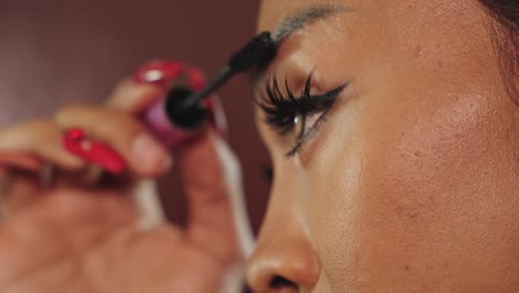applying mascara