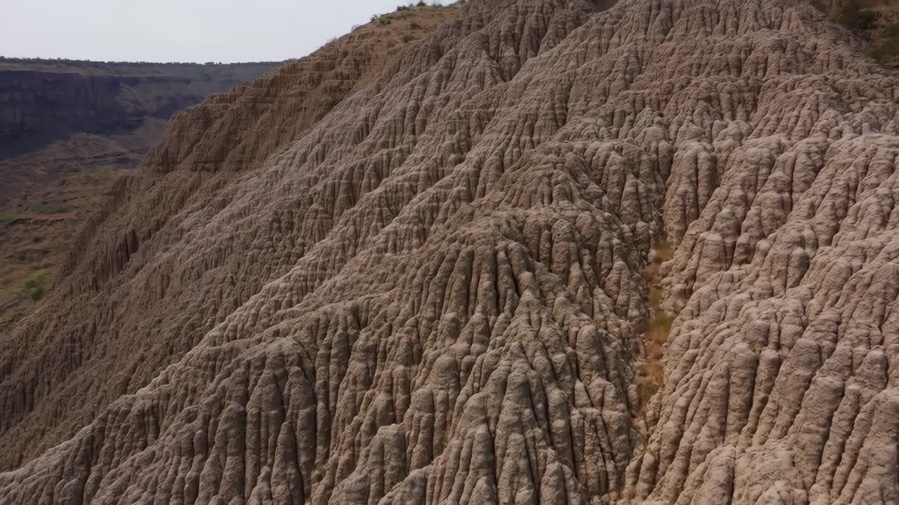 Eroded Badlands Landscape
