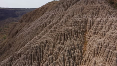 eroded badlands landscape