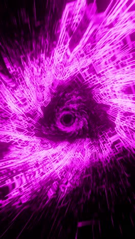 purple tunnel with hypnotic lines. seamless vertical looped video 002