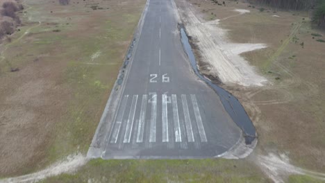 landing to the small abandoned airport. nida, lithuania