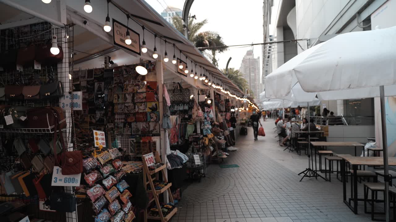mercado local en bangkok tailandia