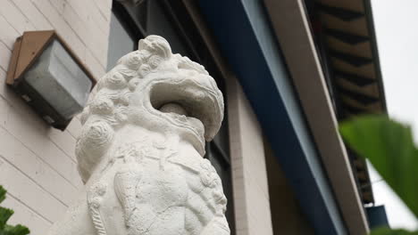 decorative chinese statue outside of a building