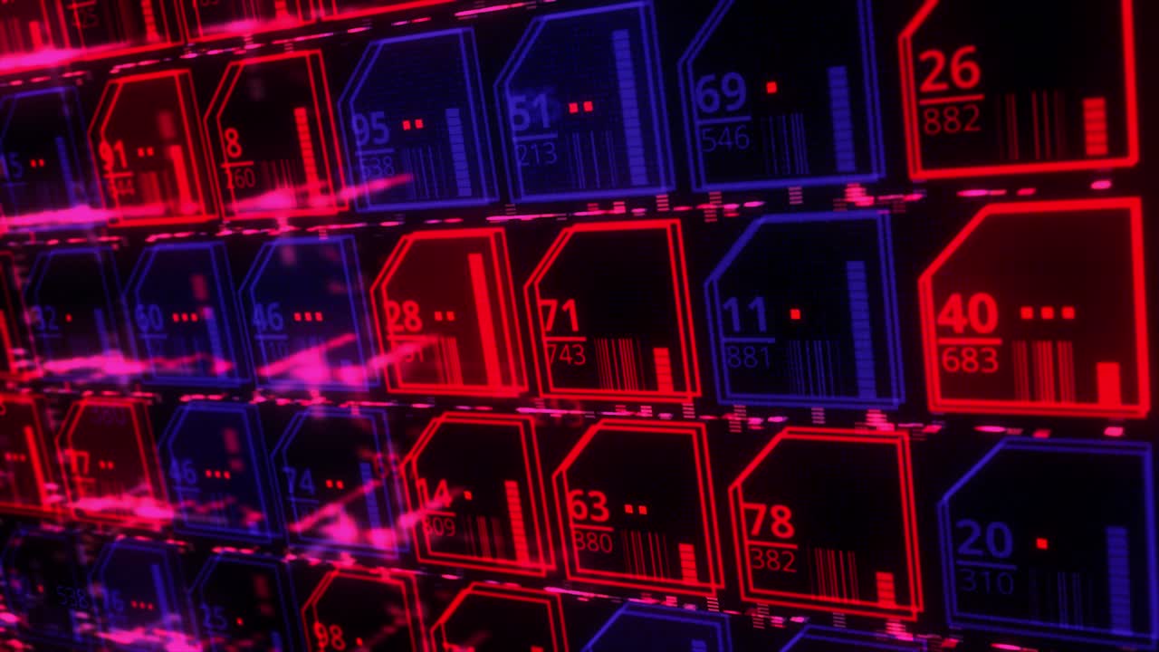 interfaz de visualización digital futurista