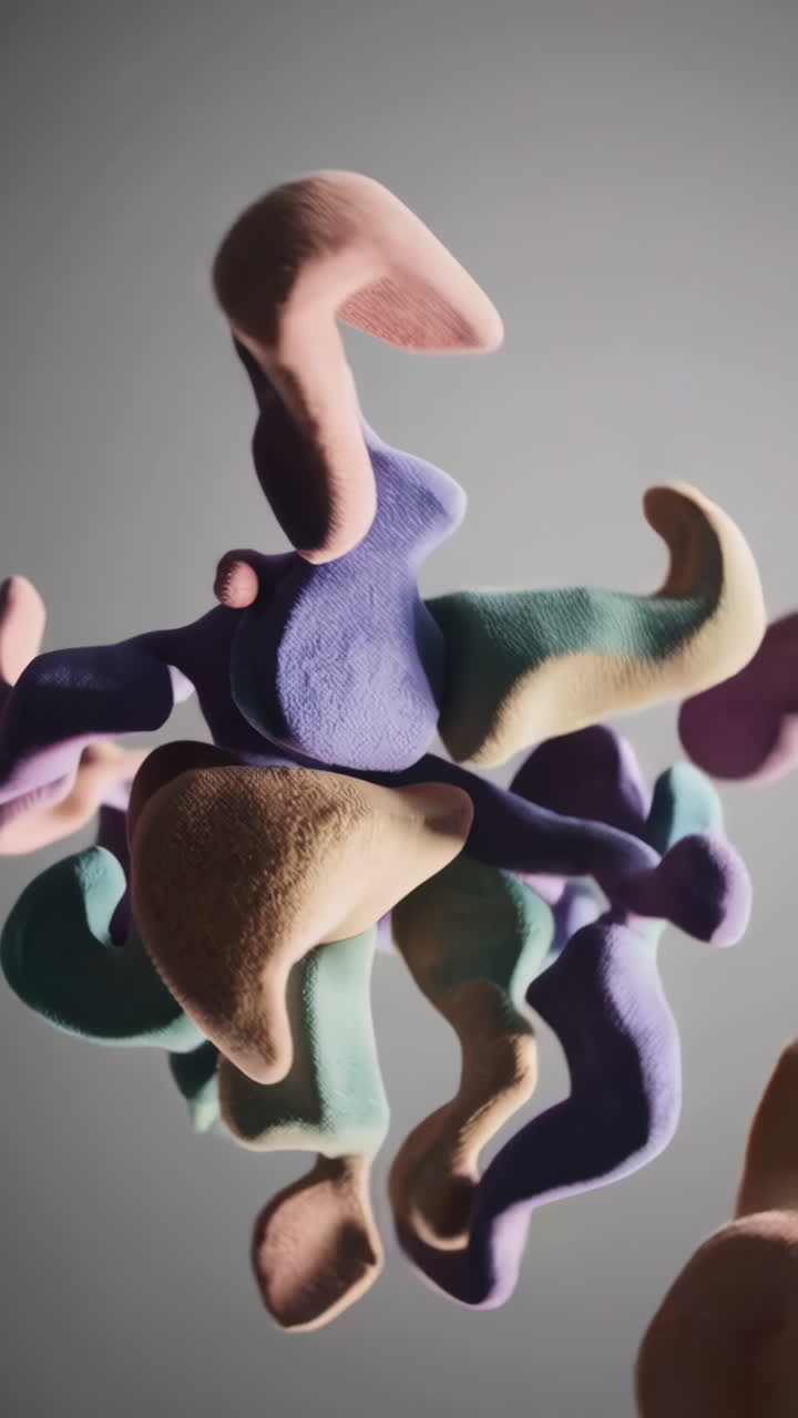 Abstract Soft Organic Shapes in Pastel Colors