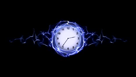 clock in fibers ring, time concept animation