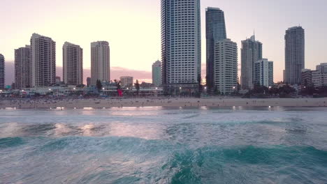 paraíso de los surfistas qld amanecer drone