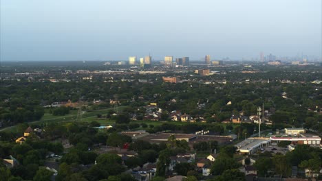 aerial view of west houston, texas city landscape