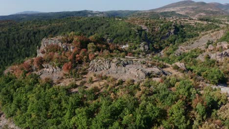 old rock sanctuary harman kaya on plateau in autumn