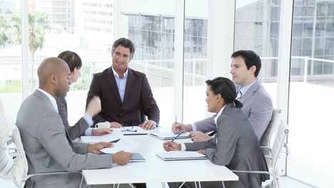 panorama of business people in a meeting