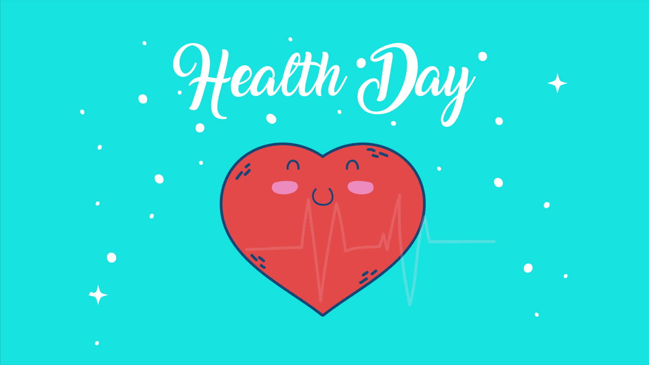 심장 성격과 맥박을 가진 국제 건강의 날