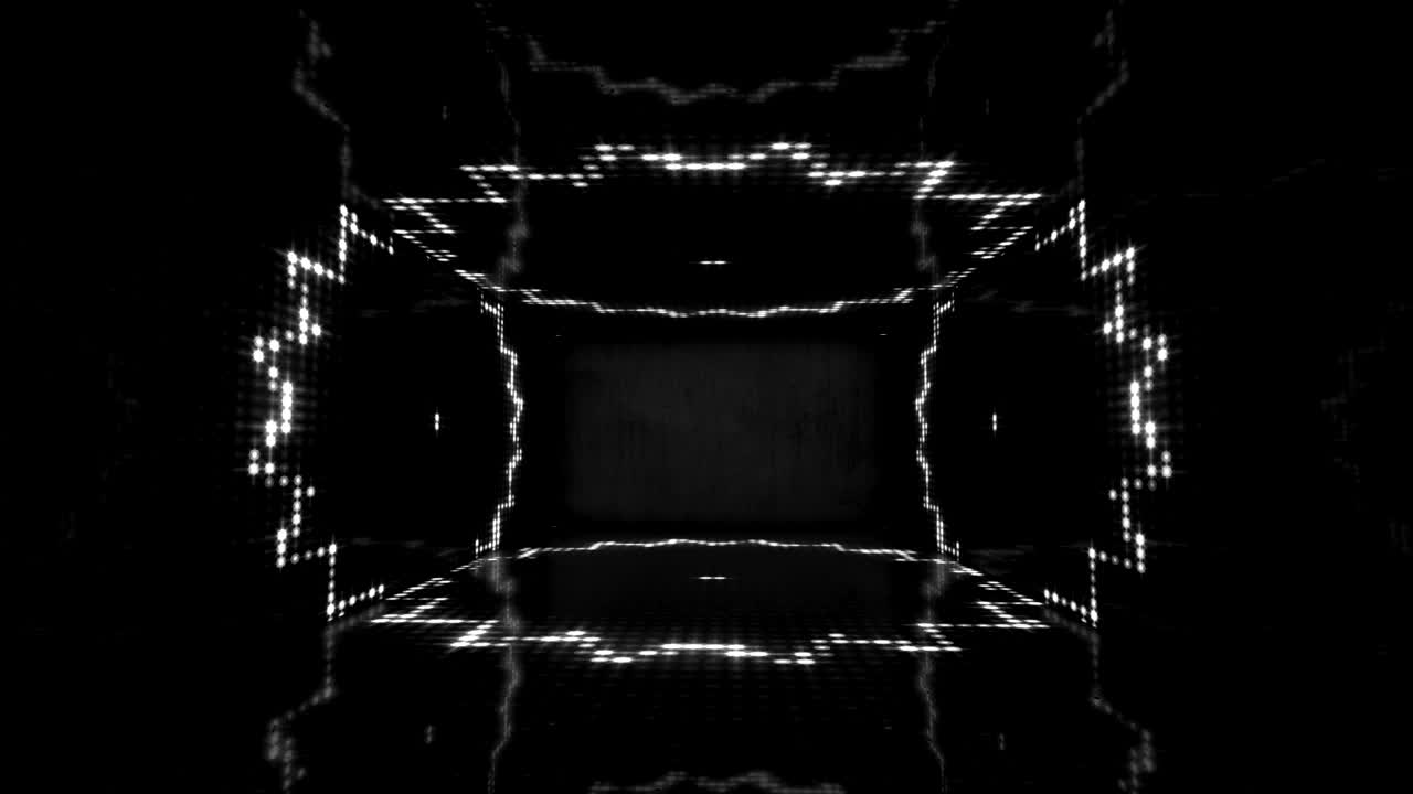 4k Glowing Stage white Neon Lights - Loopable stock video