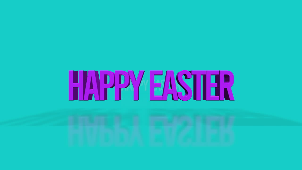 Testo "Buona Pasqua" scorrevole su sfumatura blu