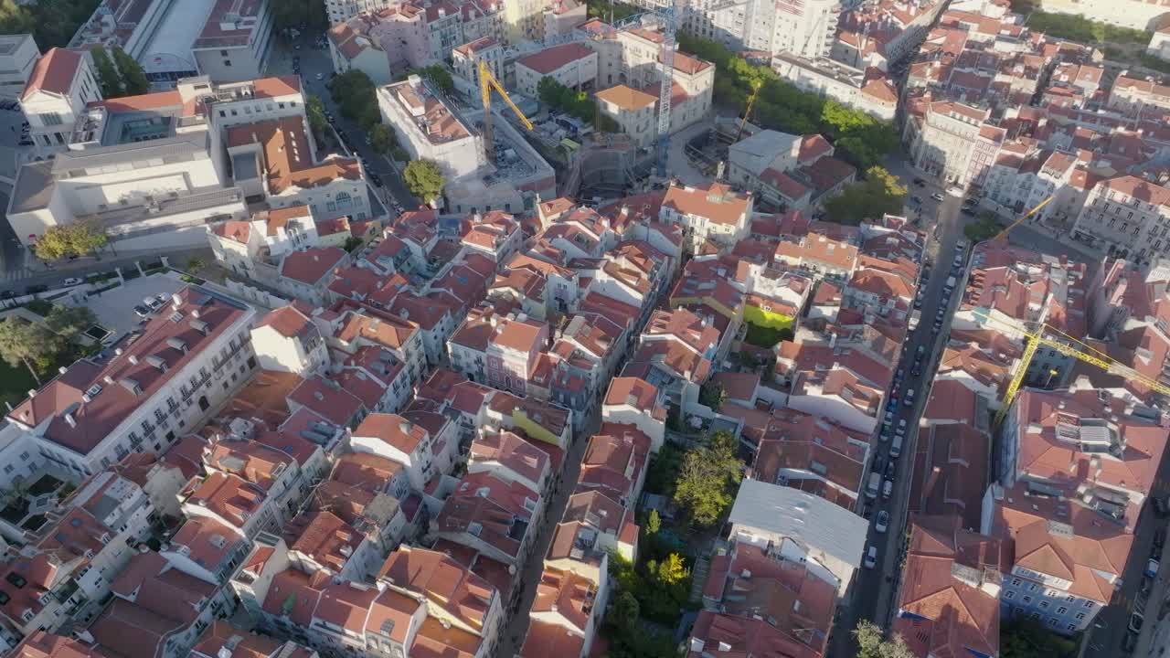Drone shot from Santos, Lisbon.