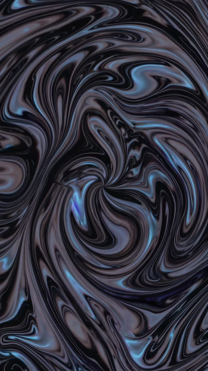 Abstract video concept with a swirling, fluid pattern in dark hues
