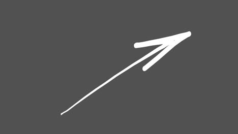 hand drawn animated arrow moving across screen