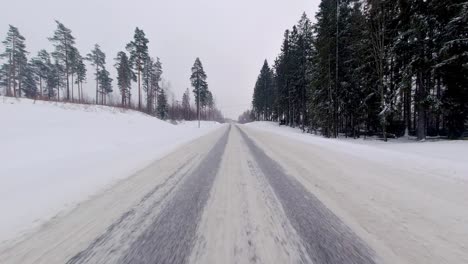 masterful navigation defines the car's response to winter challenges on the snowy highway