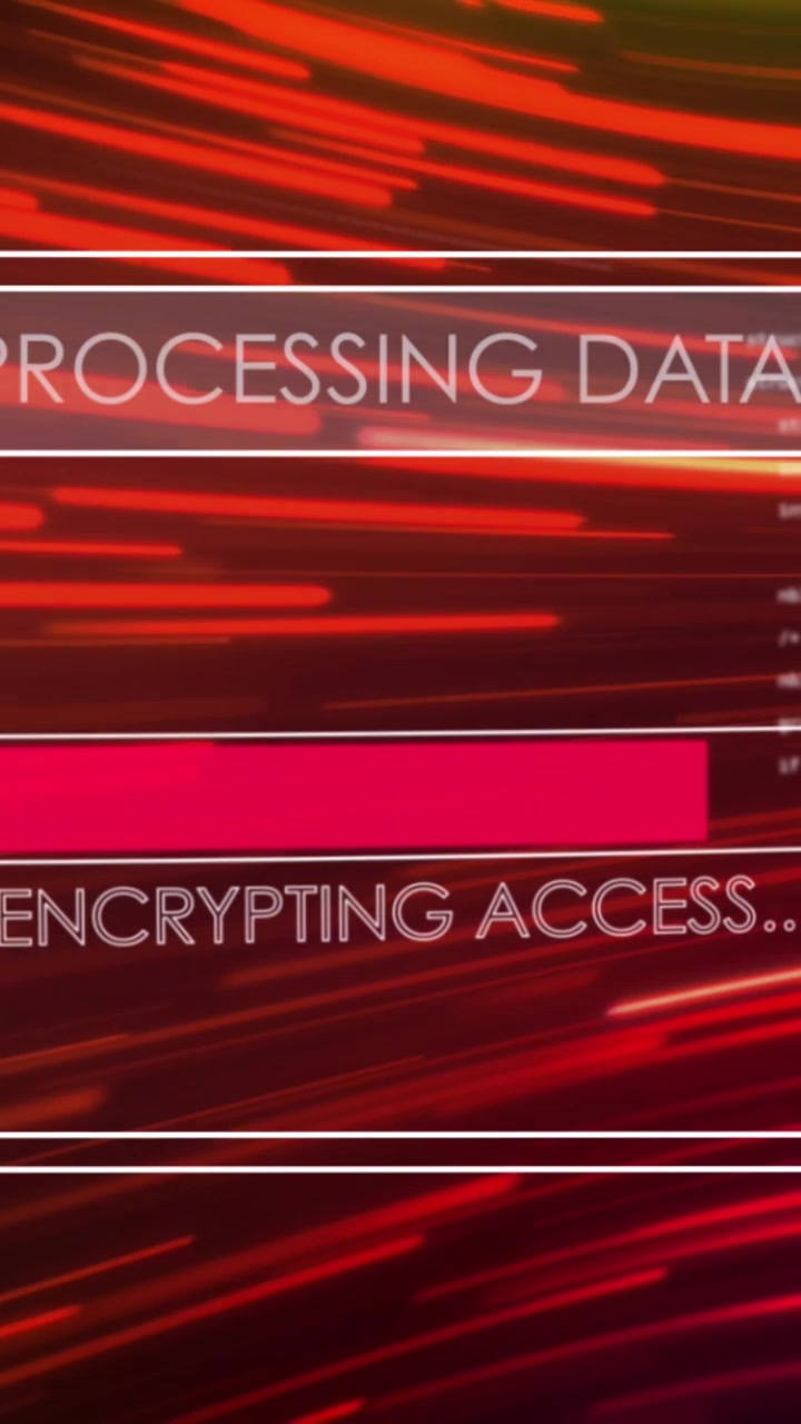 Animation of data processing over red light trails
