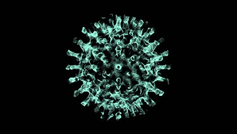 corona virus with x ray effect, loop animation