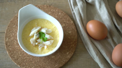 steamed egg with crab bowl