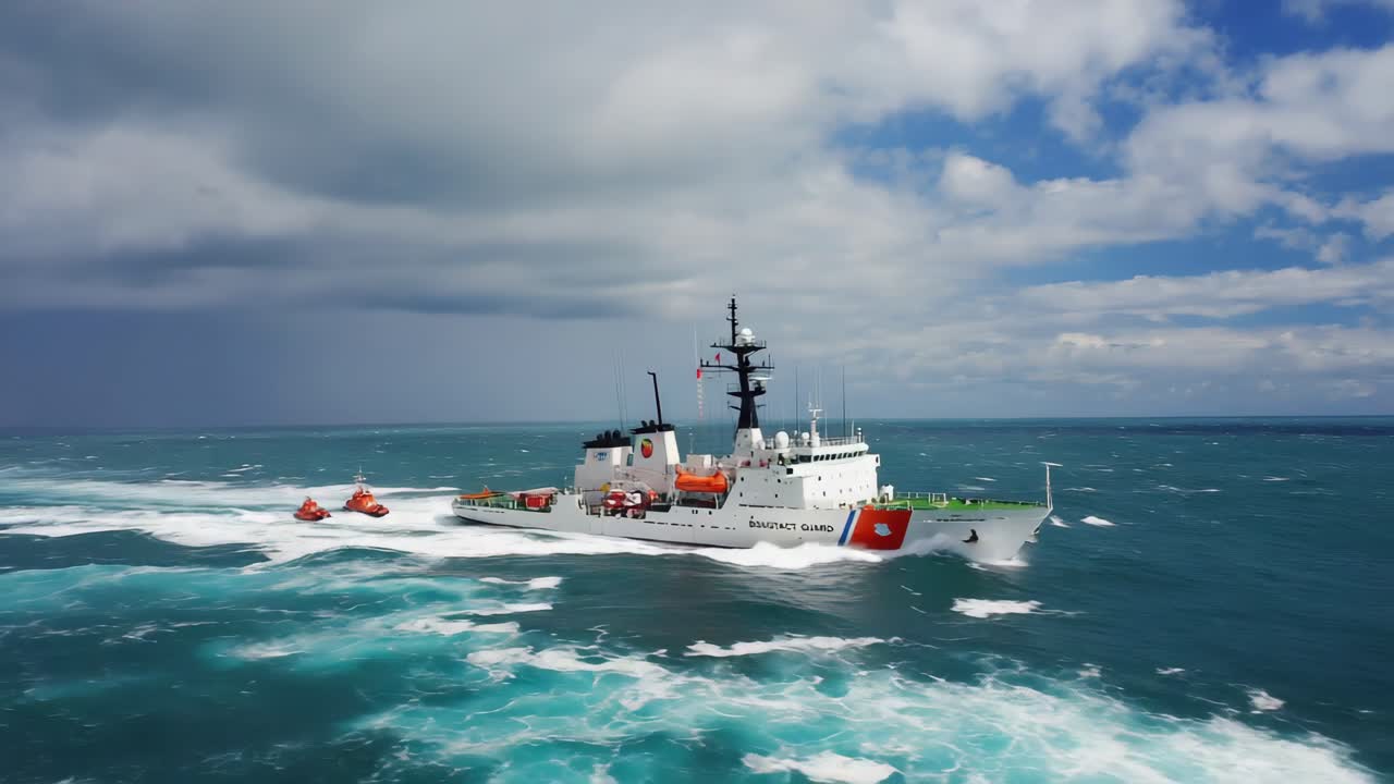 Coast Guard Ship at Sea