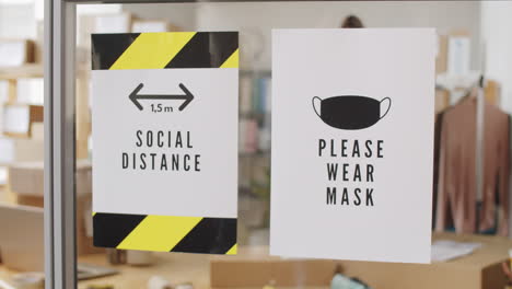 social distancing and mask-wearing guidelines in office