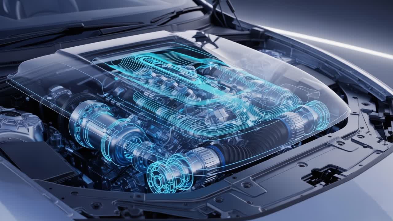A Cutting-Edge Visualization of an Advanced Engine Design Showcasing Dynamic Components and Innovative Technology in Automotive Engineering
