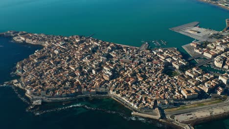 aerial view of the city of syracuse in sicily