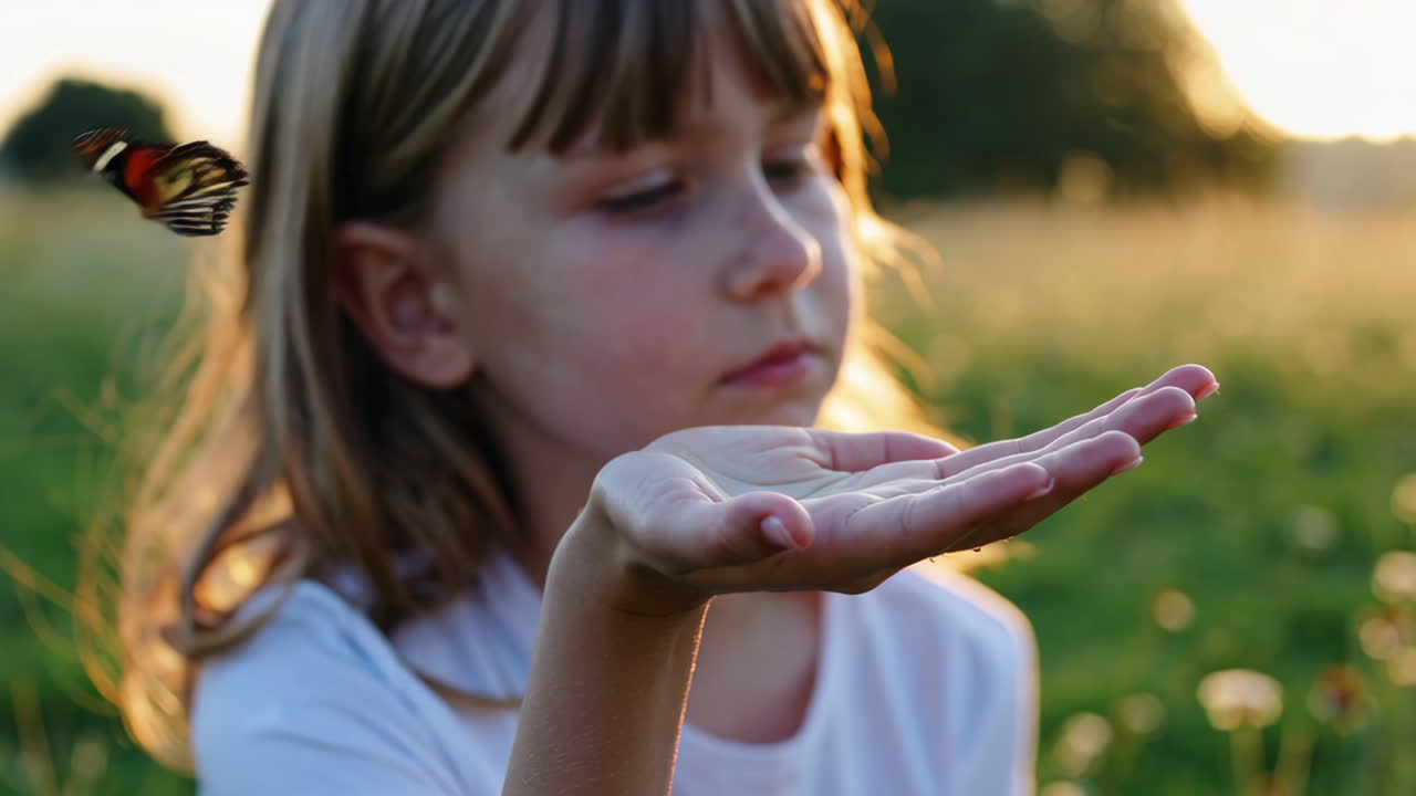 A Girl and a Butterfly