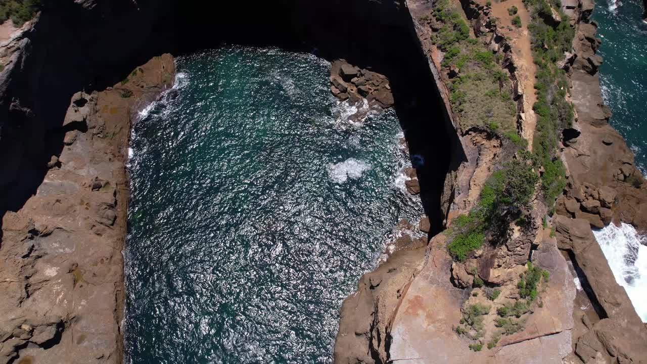 Cliffs And Sea, Snapper Point Lookout In Frazer Park, NSW, Australia - Drone Shot