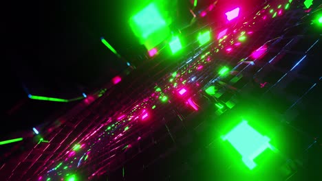 a vibrant and dynamic adventure in the matrix. infinitely looped animation