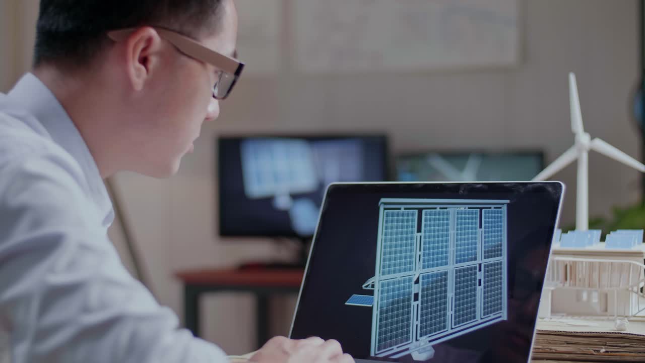 Engineer Designing Solar Array System