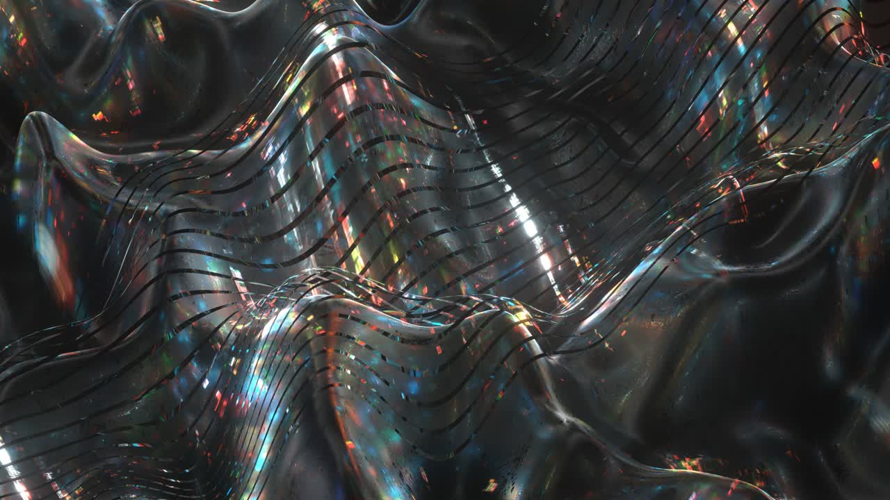 glitch digital de onda dinámica de bucle sin costuras animación de renderizado en 3d