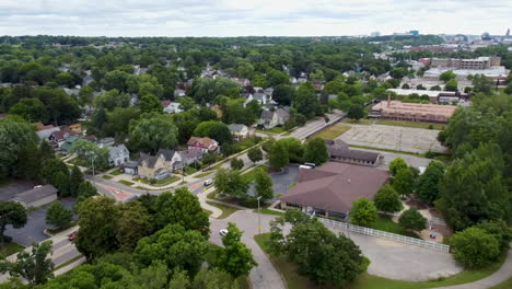 grand rapids michigan west side neighborhood drone aerial footage