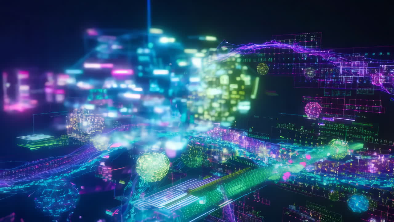 Abstract Digital Futuristic Visualization