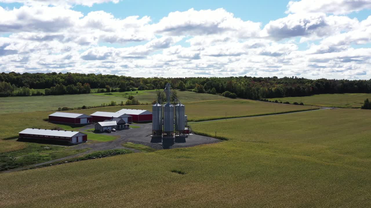 햇빛에 반짝이는 언덕 위의 famr