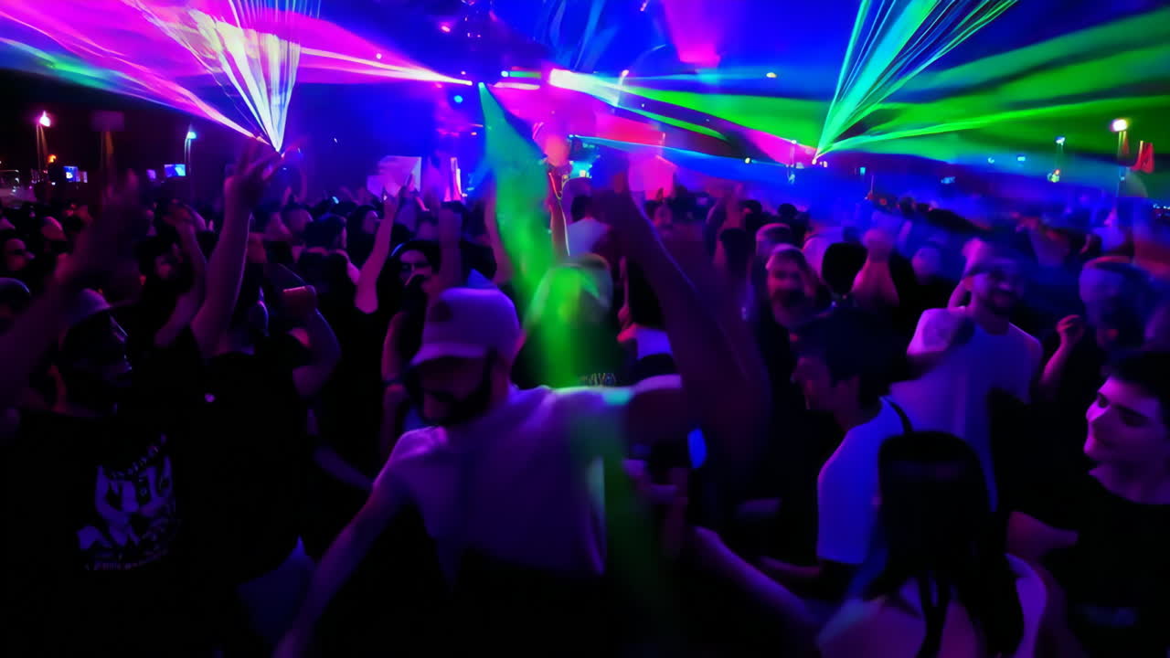 Nightclub Party with Laser Lights