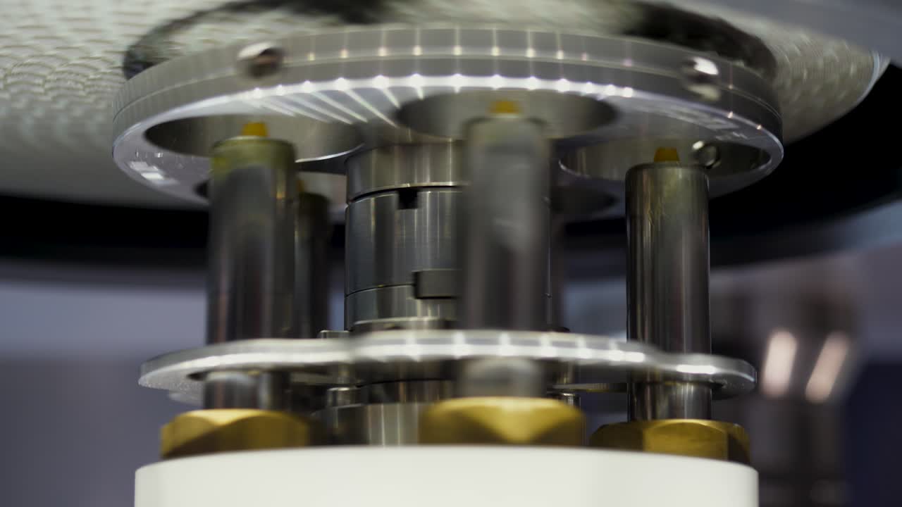 산업 기계 부품의 클로즈업 뷰