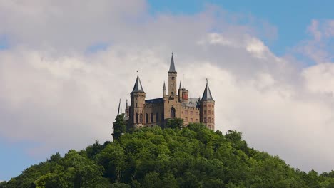 Hohenzollern-Castle,-Germany-timelapse.