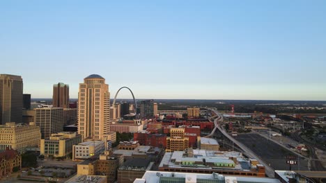 urban city buildings of downtown st