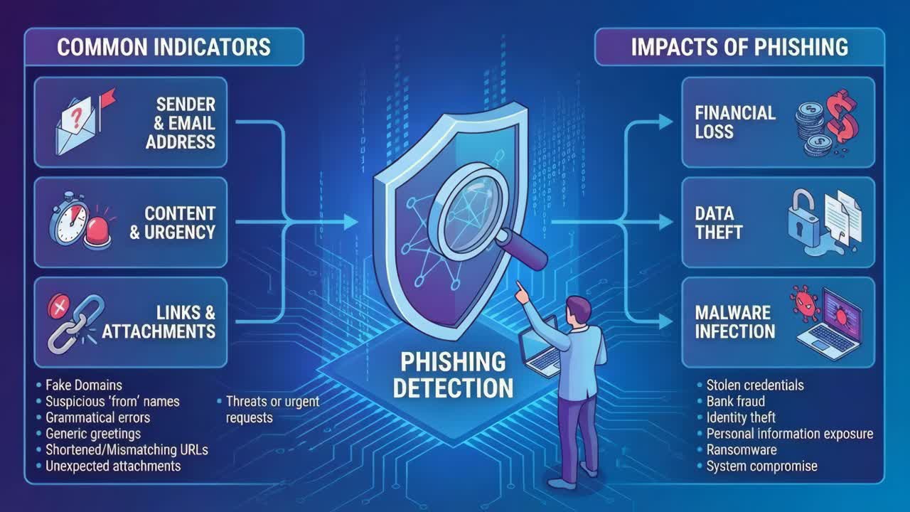 Phishing Detection: Common Indicators and Impacts