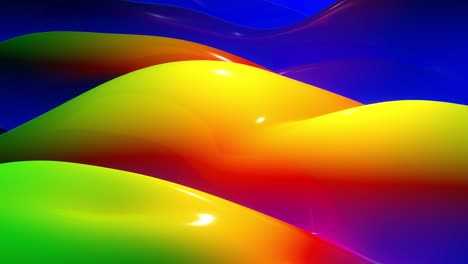 animación en bucle superficie de color arco iris. ondas de fondo abstractas se mueven a lo largo de la superficie mate del líquido. hermoso fondo con ondas. fondo perfecto para texto o presentaciones.