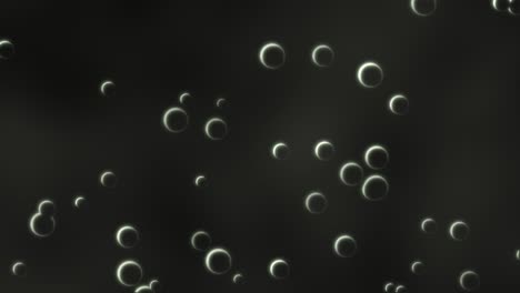 círculos flotantes animados con luz de borde gris brillante