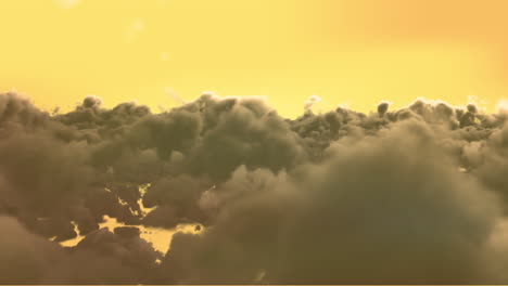 animación del cielo lleno de nubes en movimiento
