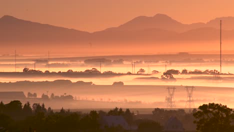 timelaps of a misty morning