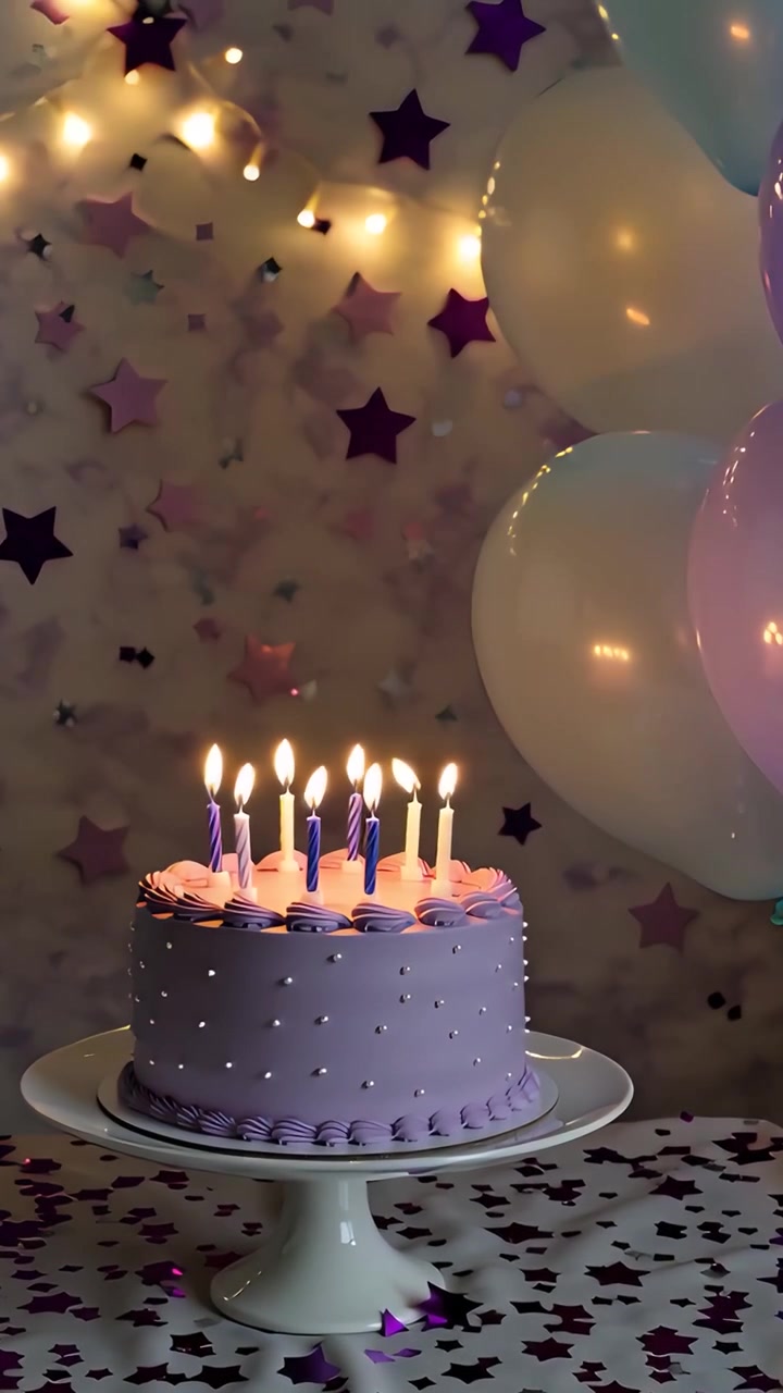 Fondo de cumpleaños con globos 4K