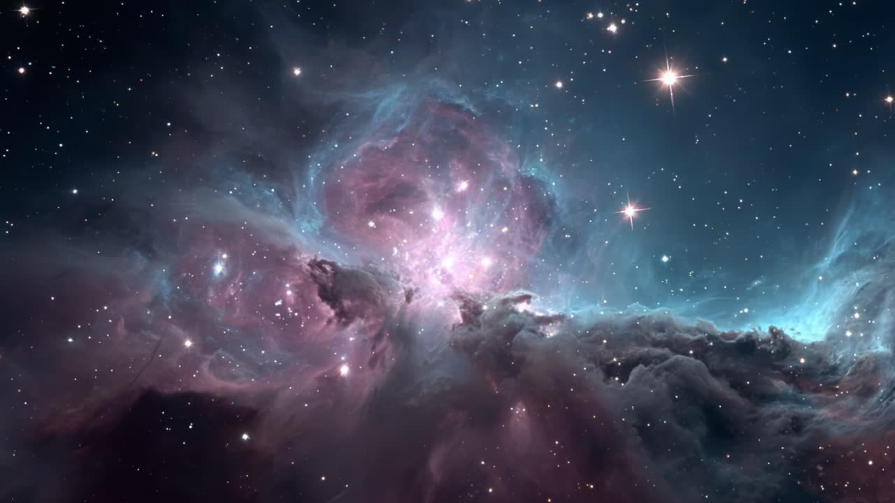 A Stunning Cosmic Nebula: Captivating Celestial Wonders Unfold in a Galaxy of Colors and Patterns, Illuminating the Universe with Stars and Mysteries