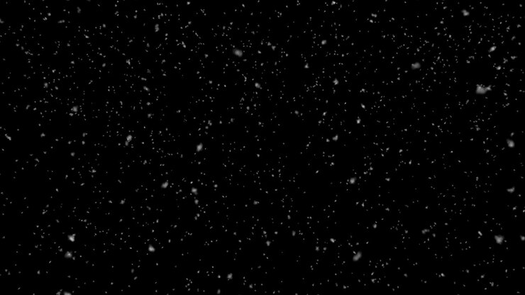 Falling Snow on Black Background